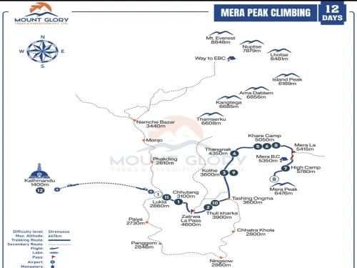 Mera Peak Climbing Map