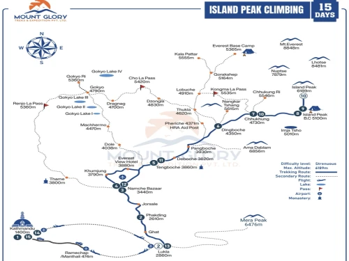 Island Peak Climbing Map