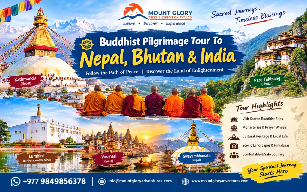 Buddhist Pilgrimage Tour to Nepal Bhutan India