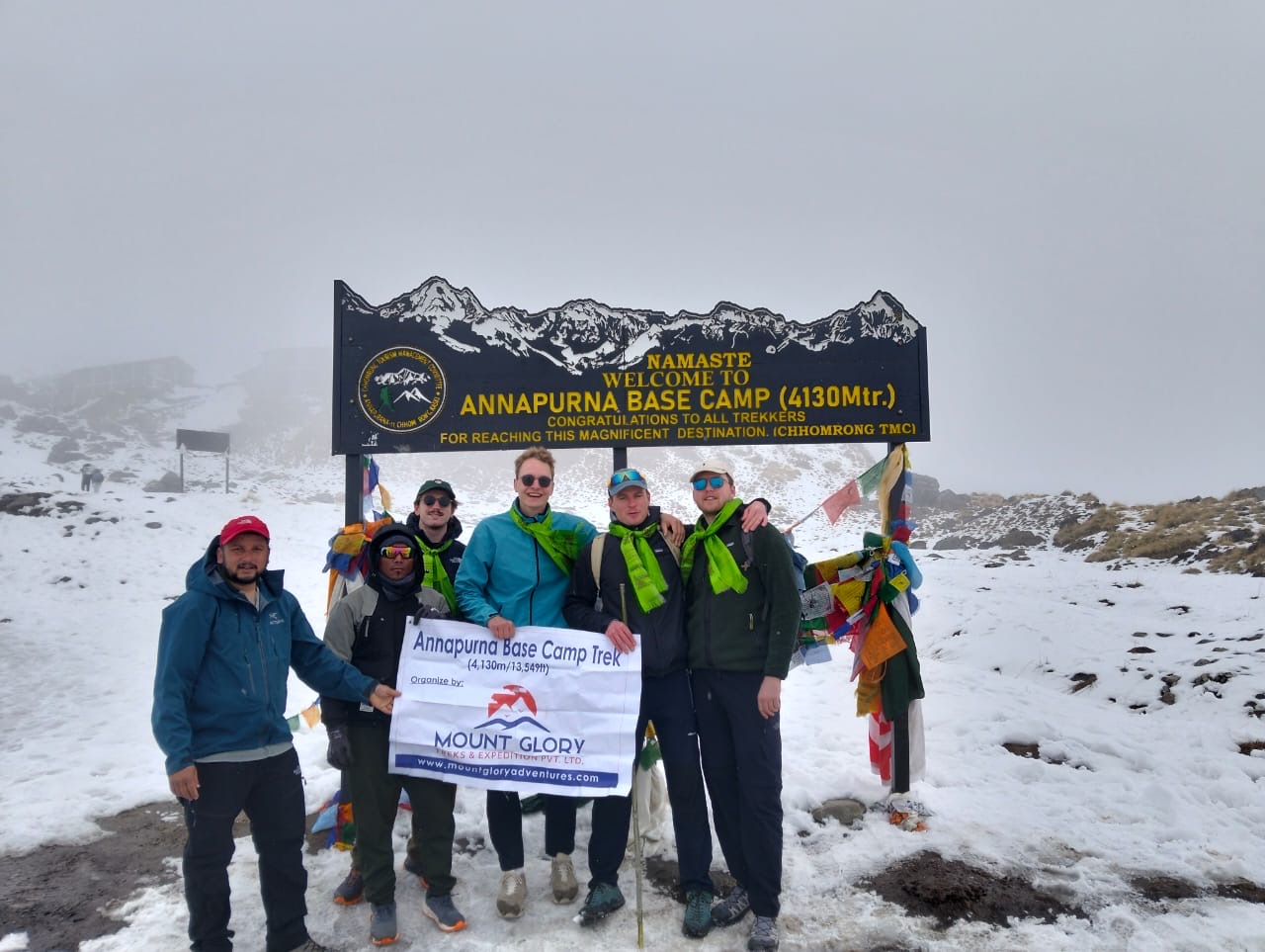 Our Team at Annapurna Base Camp 4130m