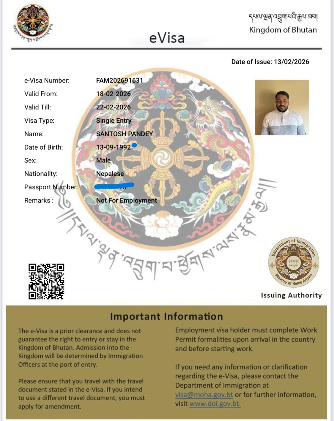 Bhutan E-Visa