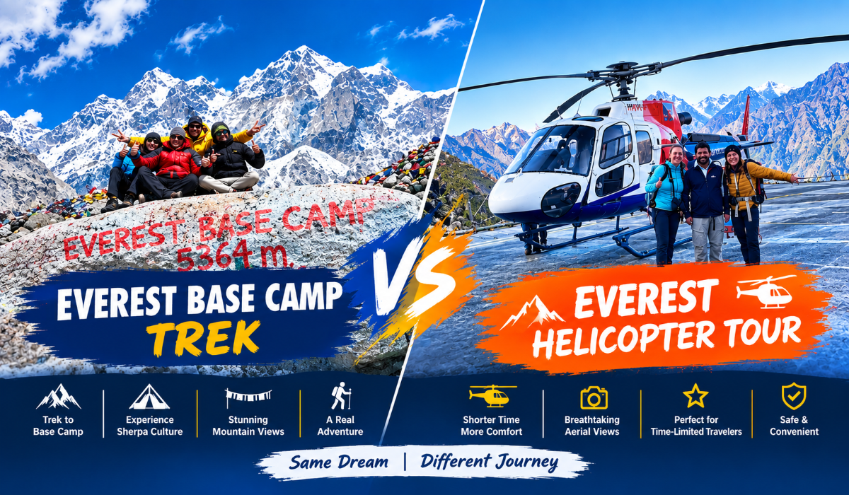 Everest Base Camp Trek Vs Everest Helicopter Tour