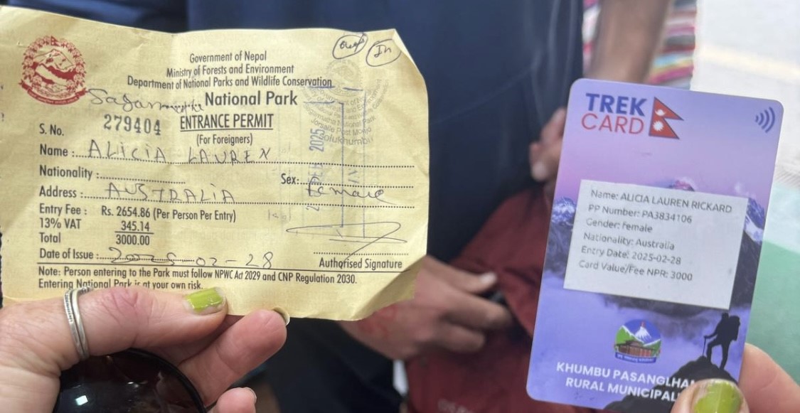 Sagarmatha National Park Entry Permit