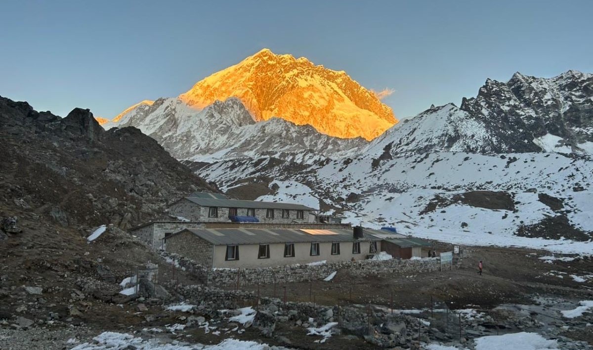 Stunning Sunset Over Everest Himalayan Range