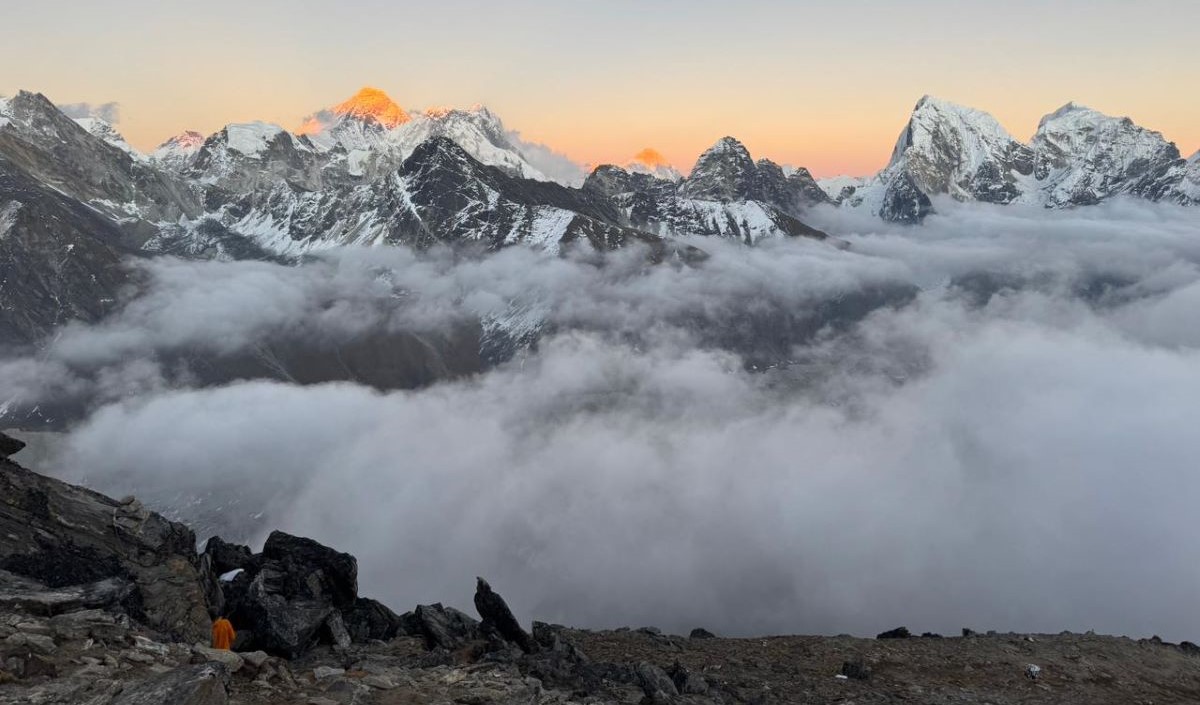 Stunning Everest Himalayan Range During Gokyyo Ri Trekking