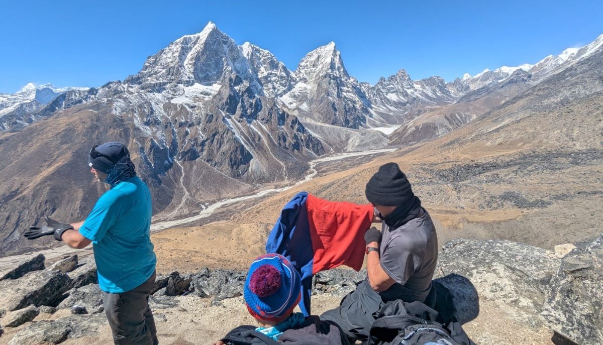 Stunning mountain view from Gokyo ri 5357m