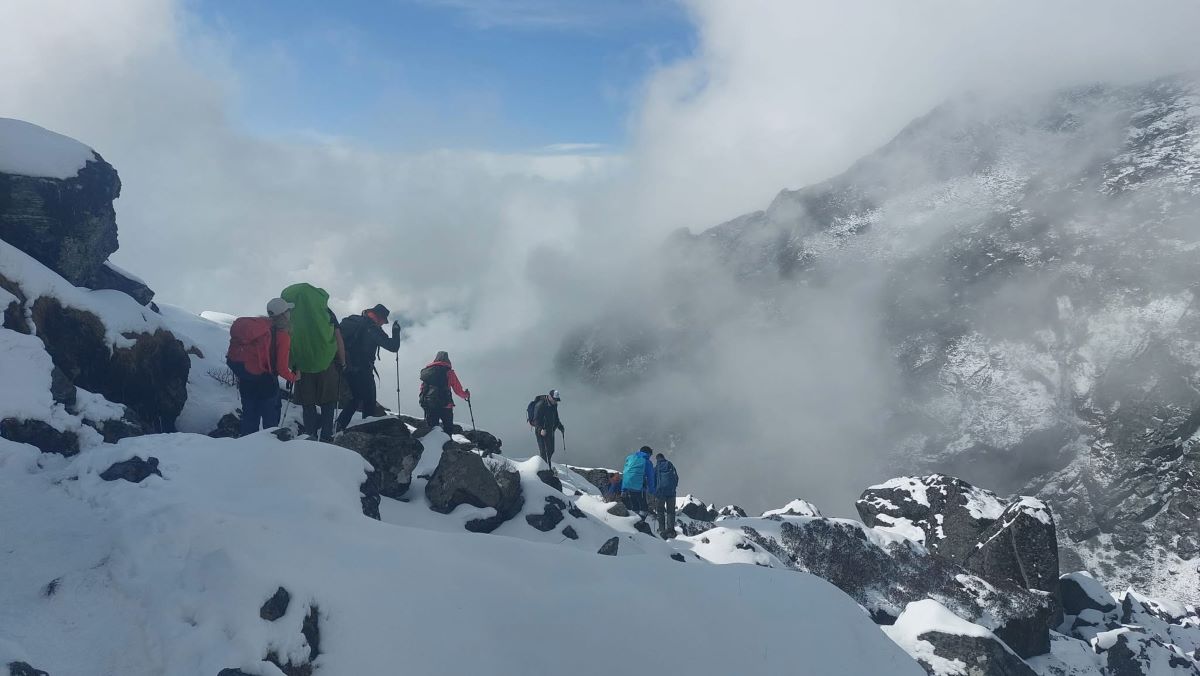 Way Down from Mera Peak
